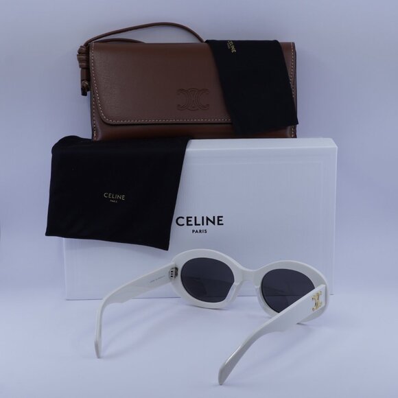 Celine CL40194U 25A Oval Sunglasses–Ivory\Smoke - Picture 11 of 11